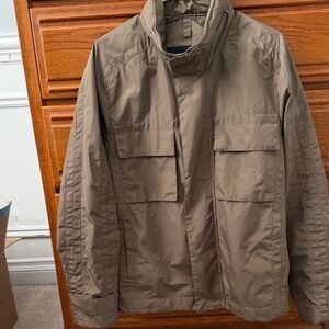 Marc New York Men's Khaki rain Jacket with hide away hood